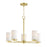 Maxim Lighting Lateral 5 Light Pendant, Satin Brass/Satin White - 10286SWSBR