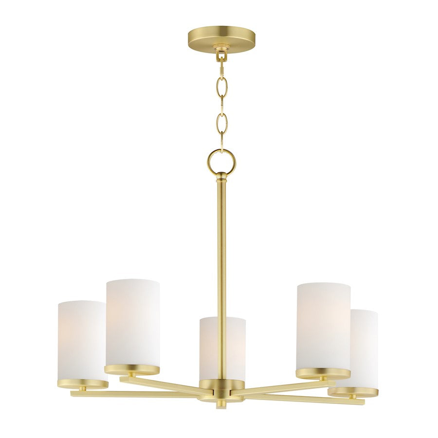 Maxim Lighting Lateral 5 Light Pendant, Satin Brass/Satin White - 10286SWSBR