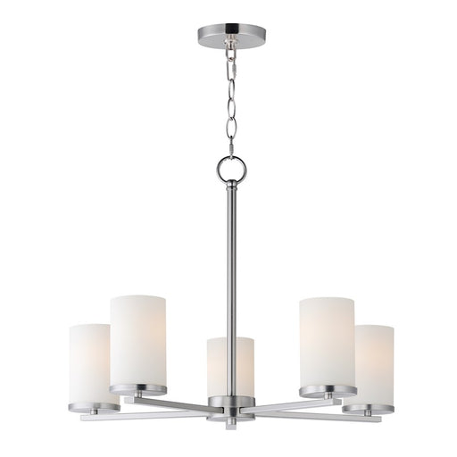 Maxim Lighting Lateral 5 Light Chandelier, Satin Nickel/Satin White - 10286SWSN