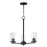 Maxim Lighting Lateral 3 Light 18" Chandelier, Black/Clear - 10287CLBK