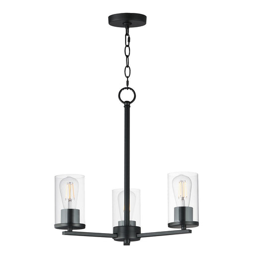 Maxim Lighting Lateral 3 Light 18" Chandelier, Black/Clear - 10287CLBK