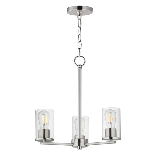Maxim Lighting Lateral 3 Light 18" Chandelier, Satin Nickel/Clear - 10287CLSN