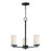 Maxim Lighting Lateral 3 Light 18" Chandelier, Black/Satin White - 10287SWBK