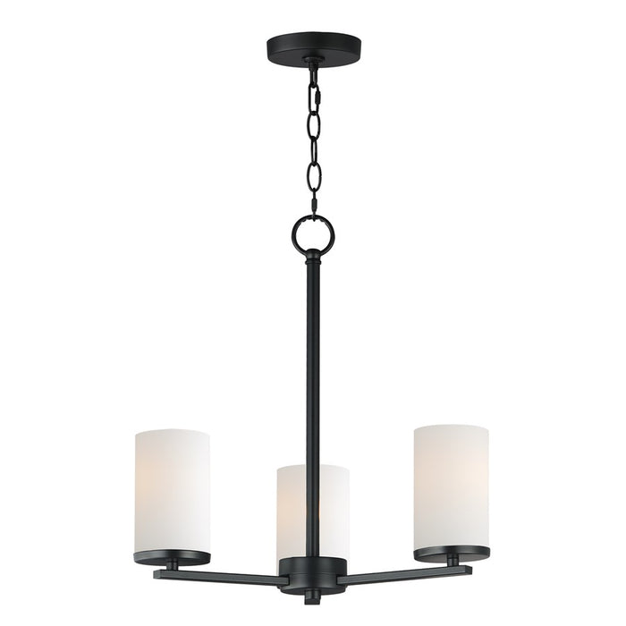 Maxim Lighting Lateral 3 Light 18" Chandelier, Black/Satin White - 10287SWBK