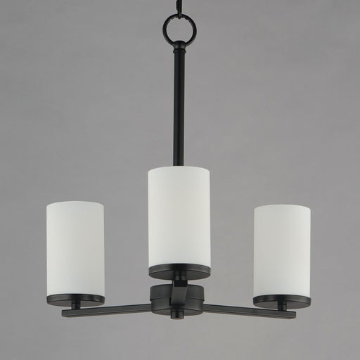 Maxim Lighting Lateral 3 Light 18" Chandelier, Black/Satin White