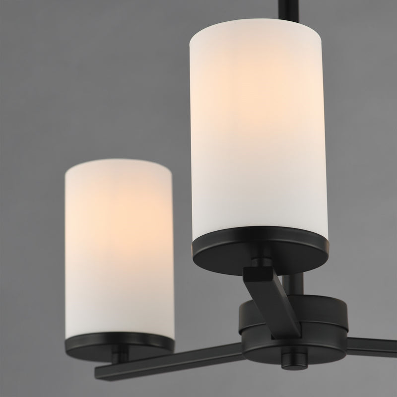 Maxim Lighting Lateral 3 Light 18" Chandelier, Black/Satin White