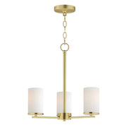 Maxim Lighting Lateral 3Lt 18" Chandelier, Satin Brass/Satin White - 10287SWSBR