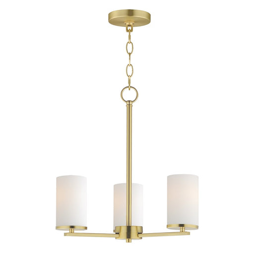 Maxim Lighting Lateral 3Lt 18" Chandelier, Satin Brass/Satin White - 10287SWSBR