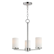 Maxim Lighting Lateral 3Lt 18" Chandelier, Satin Nickel/Satin White - 10287SWSN