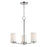 Maxim Lighting Lateral 3Lt 18" Chandelier, Satin Nickel/Satin White - 10287SWSN