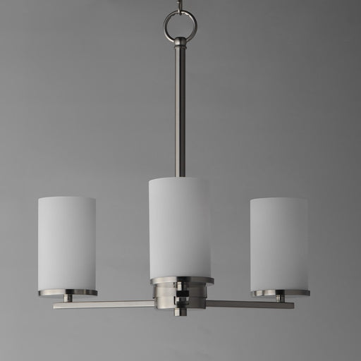 Maxim Lighting Lateral 3Lt 18" Chandelier, Satin Nickel/Satin White