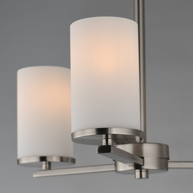 Maxim Lighting Lateral 3Lt 18" Chandelier, Satin Nickel/Satin White