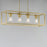 Maxim Lighting Lateral 4Lt 10" Linear Pendant, Satin Brass/Clear