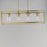 Maxim Lighting Lateral 4Lt 10" Linear Pendant, Satin Brass/Clear