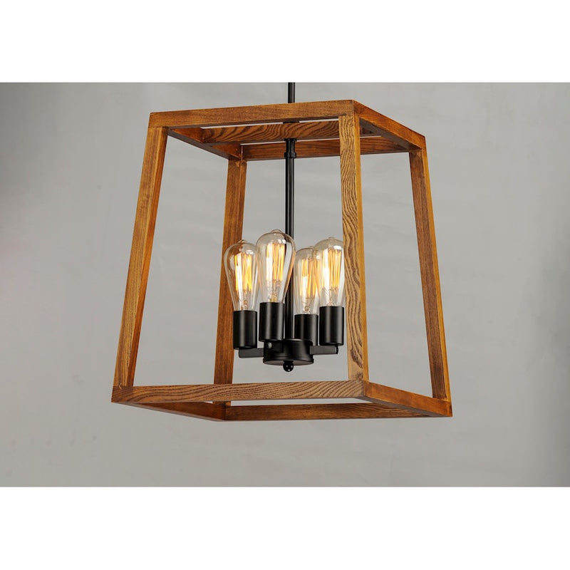 Maxim Lighting Black Forest 4-Light Small Chandelier, Black/Ashbury