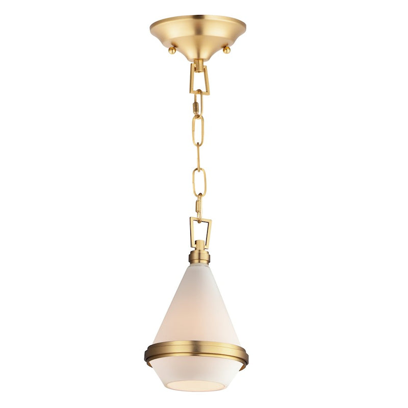 Maxim Lighting Giza 1 Light Mini Pendant, Satin Brass