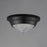 Maxim Lighting Hargreaves 1Lt Flush Mount, Black/Prairie Rib Frost