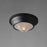 Maxim Lighting Hargreaves 1Lt Flush Mount, Black/Prairie Rib Frost