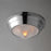 Maxim Lighting Hargreaves 1Lt Flush Mount, Nickel/Prairie Rib Frost