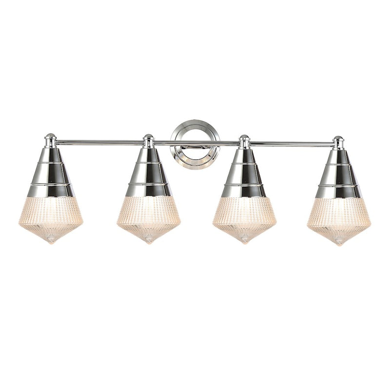 Maxim Lighting Hargreaves 4Lt Bath Vanity, Chrome/Prairie Rib Frost