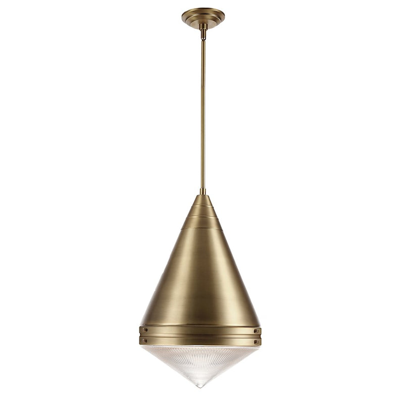 Maxim Lighting Hargreaves 1Lt Pendant, Brass/Prairie Rib Frost