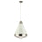 Maxim Lighting Hargreaves 1Lt Pendant, WH/Nickel/Prairie Rib Frost - 10396PRWTPN