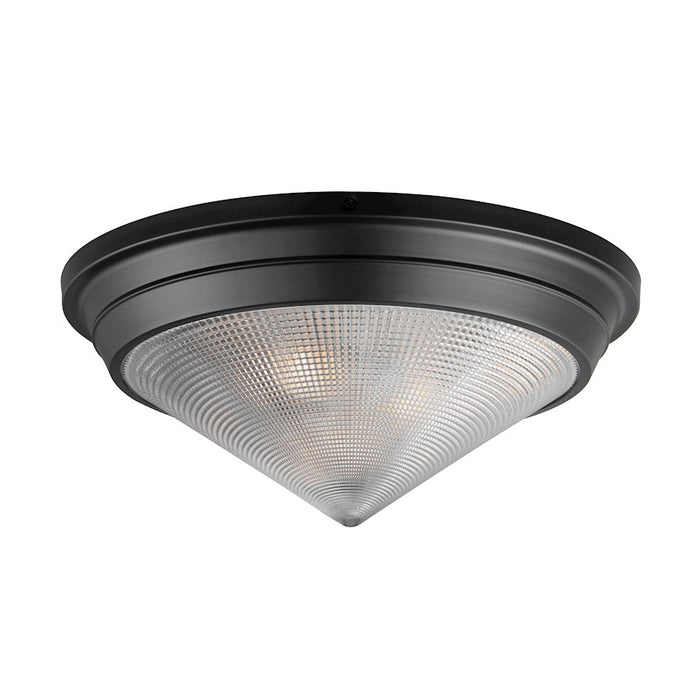 Maxim Lighting Hargreaves 3Lt Flush Mount, Black/Prairie Rib Frost - 10399PRBK