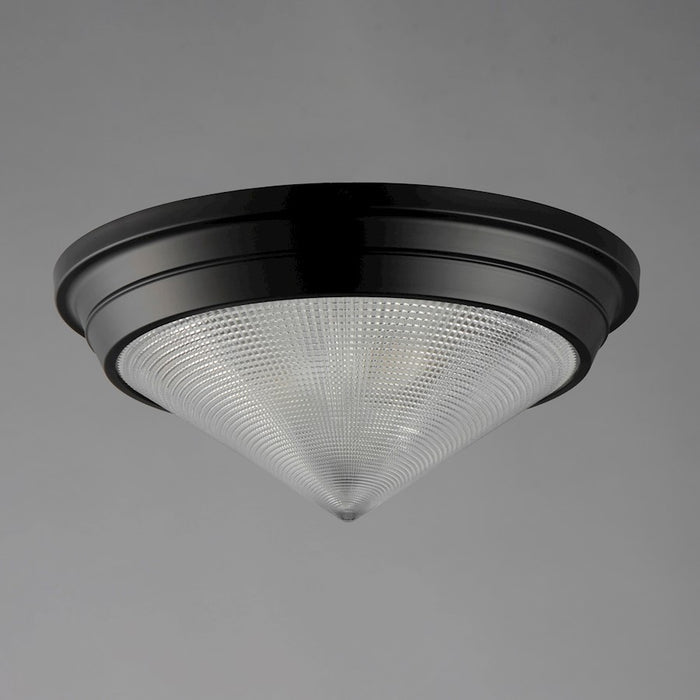 Maxim Lighting Hargreaves 3Lt Flush Mount, Black/Prairie Rib Frost