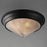 Maxim Lighting Hargreaves 3Lt Flush Mount, Black/Prairie Rib Frost