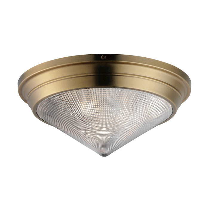 Maxim Lighting Hargreaves 3Lt Flush Mount, Brass/Prairie Rib Frost - 10399PRNAB