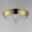 Maxim Lighting Hargreaves 3Lt Flush Mount, Brass/Prairie Rib Frost