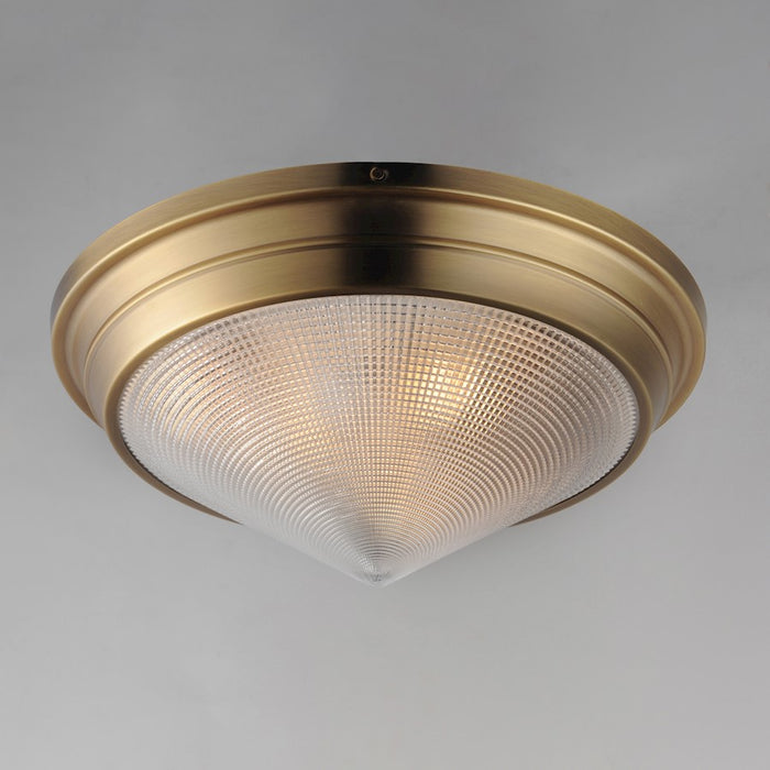 Maxim Lighting Hargreaves 3Lt Flush Mount, Brass/Prairie Rib Frost