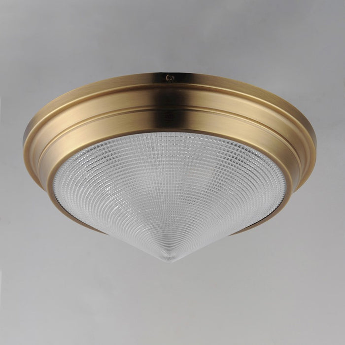 Maxim Lighting Hargreaves 3Lt Flush Mount, Brass/Prairie Rib Frost