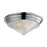 Maxim Lighting Hargreaves 3Lt Flush Mount, Nickel/Prairie Rib Frost - 10399PRPN