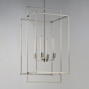 Maxim Lighting Gridline 18in 4-Light Pendant | Modern Satin Nickel Steel | Kitchen Island & Dining Room | 18 x 17 x 35.5 in | Model 10413SN
