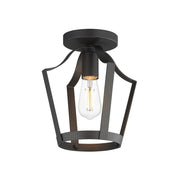 Maxim Lighting Arden 1 Light 10.25" Semi-Flush Mount, Black - 10421BK