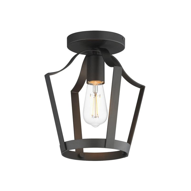 Maxim Lighting Arden 1 Light 10.25" Semi-Flush Mount, Black