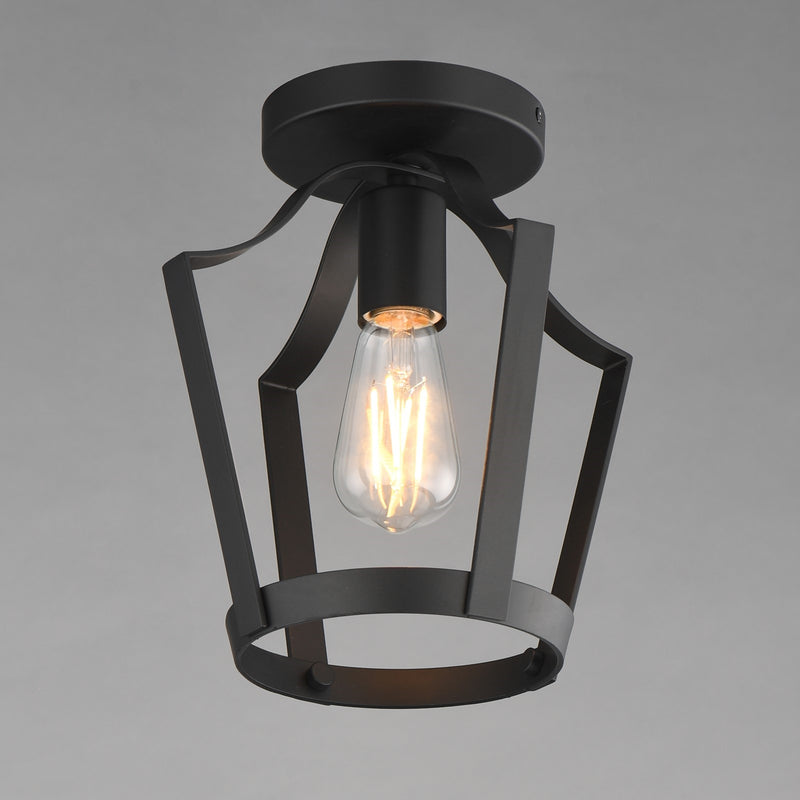 Maxim Lighting Arden 1 Light 10.25" Semi-Flush Mount, Black