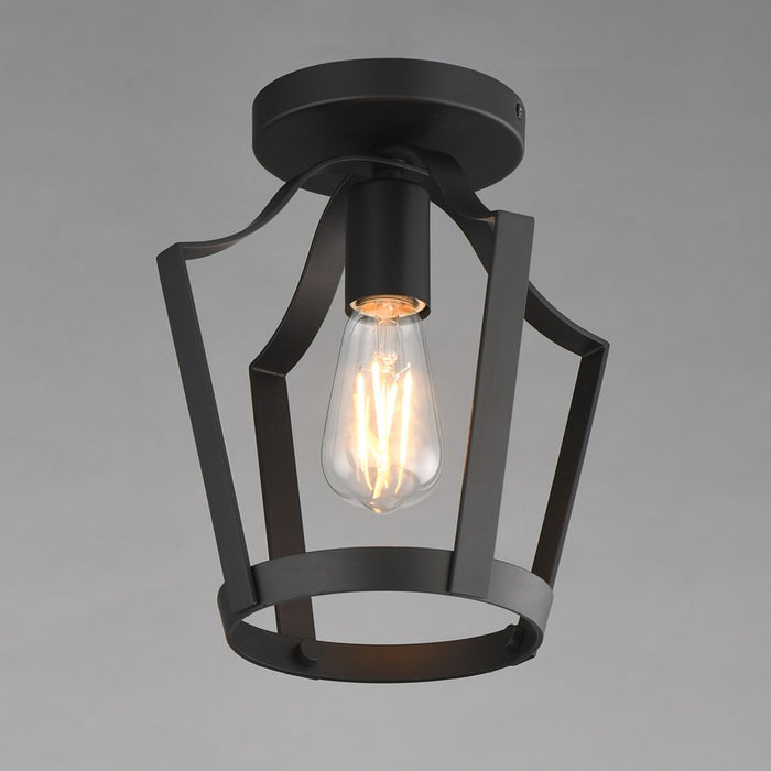 Maxim Lighting Arden 1 Light 10.25" Semi-Flush Mount, Black