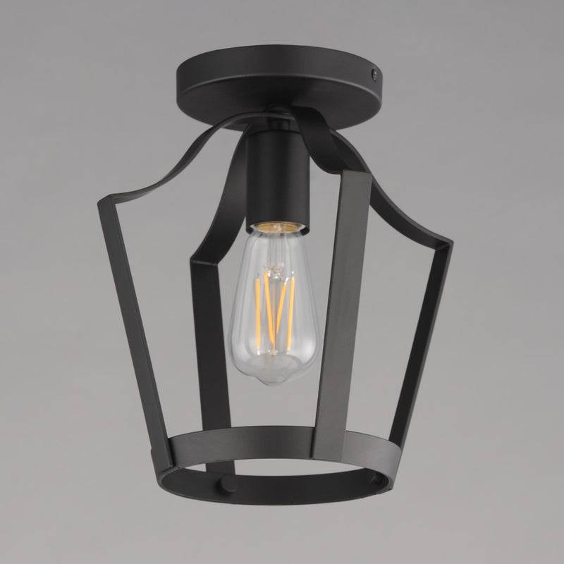 Maxim Lighting Arden 1 Light 10.25" Semi-Flush Mount, Black