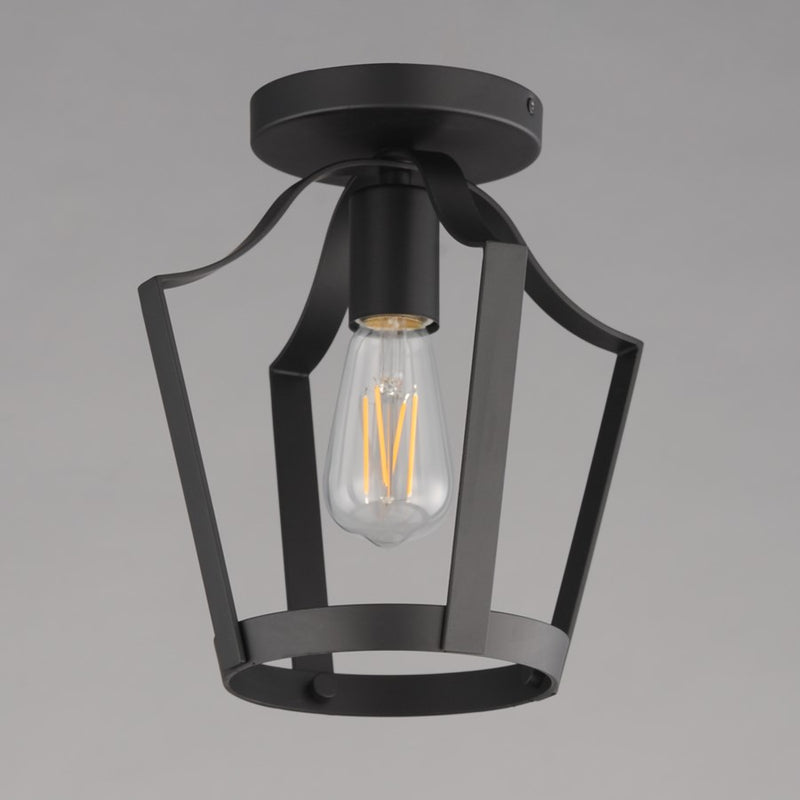 Maxim Lighting Arden 1 Light 10.25" Semi-Flush Mount, Black