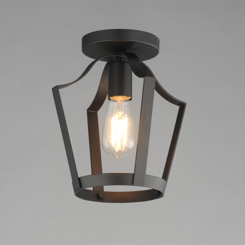 Maxim Lighting Arden 1 Light 10.25" Semi-Flush Mount, Black