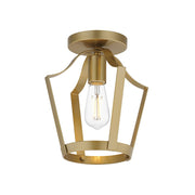 Maxim Lighting Arden 1Lt 10.25" Semi-Flush Mount, Natural Aged Brass - 10421NAB