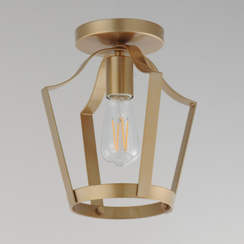 Maxim Lighting Arden 1Lt 10.25" Semi-Flush Mount, Natural Aged Brass