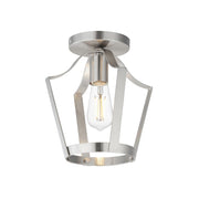Maxim Lighting Arden 1 Light 10.25" Semi-Flush Mount, Satin Nickel - 10421SN