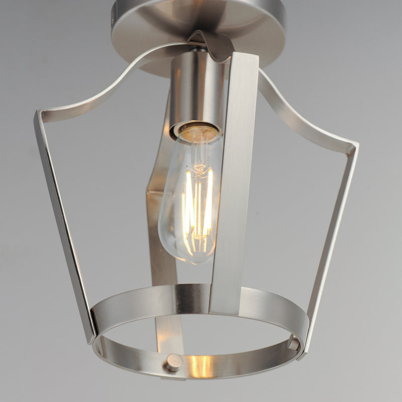 Maxim Lighting Arden 1 Light 10.25" Semi-Flush Mount, Satin Nickel