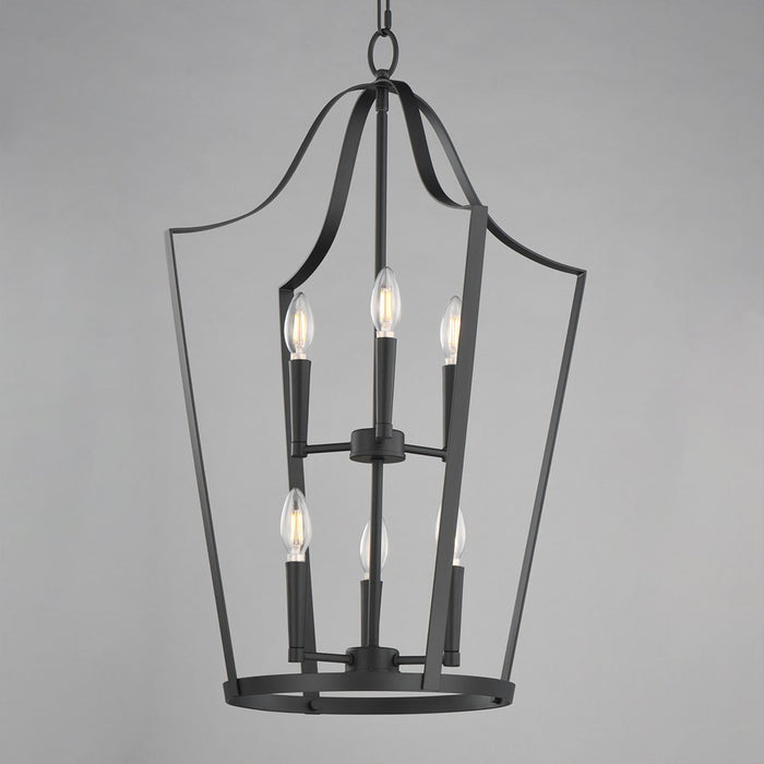 Maxim Lighting Arden 6 Light 30.25" Multi-Light Pendant, Black