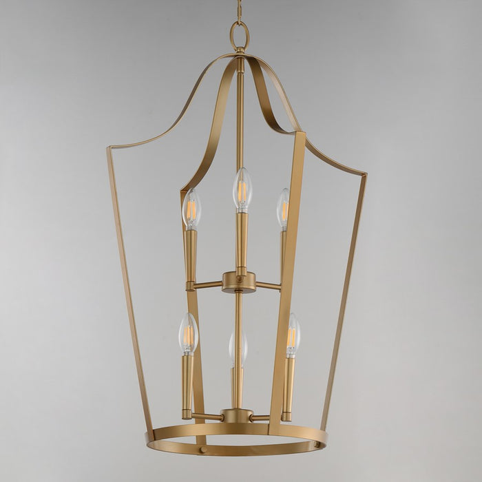 Maxim Lighting Arden 6Lt 30.25" Multi-Light Pendant, Aged Brass