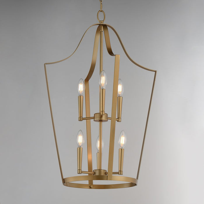 Maxim Lighting Arden 6Lt 30.25" Multi-Light Pendant, Aged Brass