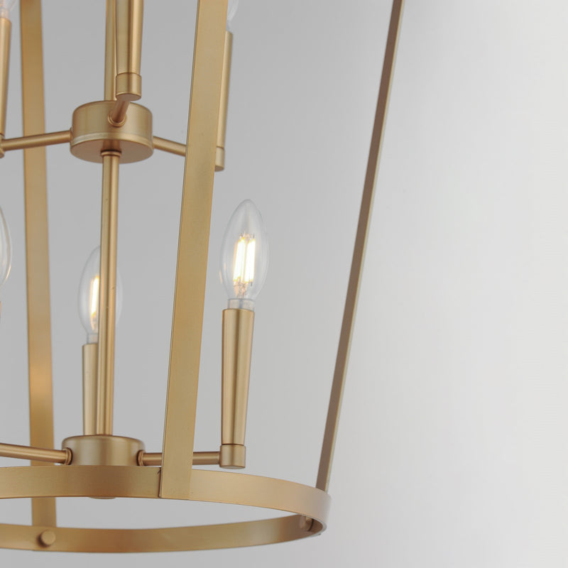 Maxim Lighting Arden 6Lt 30.25" Multi-Light Pendant, Aged Brass